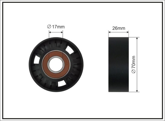 Tensioner Pulley, V-ribbed belt - 60-92 SC CAFFARO